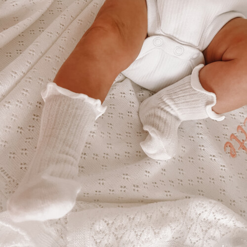 Baby Little Frill Socks white