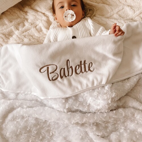 Borduring: Blanket Rosie white