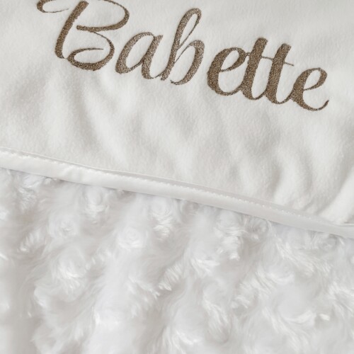 Borduring: Blanket Rosie white