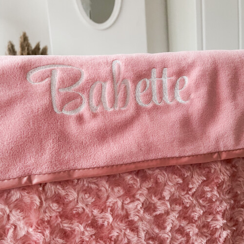 Borduring: Blanket Rosie old pink